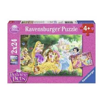 Ravensburger Детски пъзел 2 в 1 - Дисни принцеси Палас Петс - Ravensburger, 707727