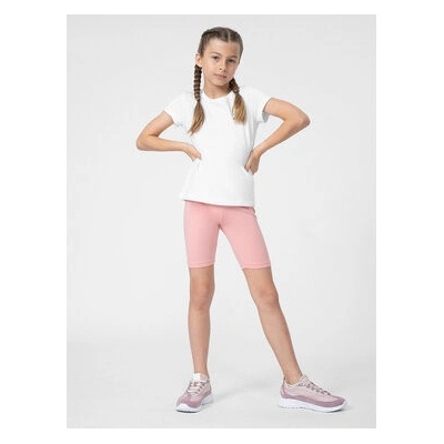 4F 4FJSS23TTIGF037 dětské legínové kraťasy pink