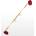 Taboom Spreader Bar with Ankle Cuffs Gold-Red