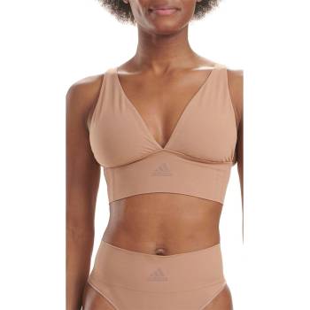 adidas Sport Active Seamless Micro Stretch Long Line Plunge Bra - Beaver Fur