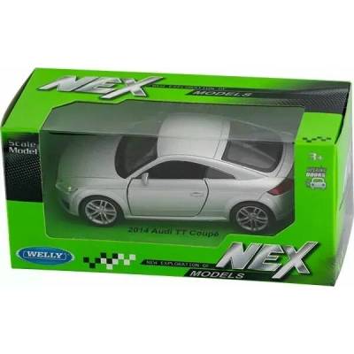Welly Audi TT Coupe 2014 model stříbrné 1:34