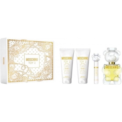 Moschino Toy 2 Подаръчен комплект за жени Размер EDP 100 ml + EDP 10 ml + 100 ml лосион за тяло + 100 ml душ гел