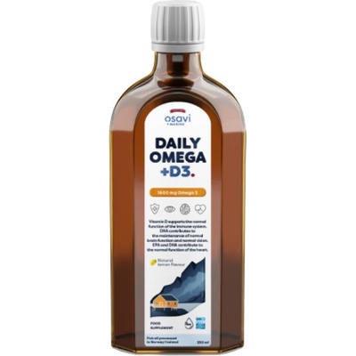 Osavi Daily Omega + D3 Liquid | Natural Lemon Flavored [250 мл] Лимон