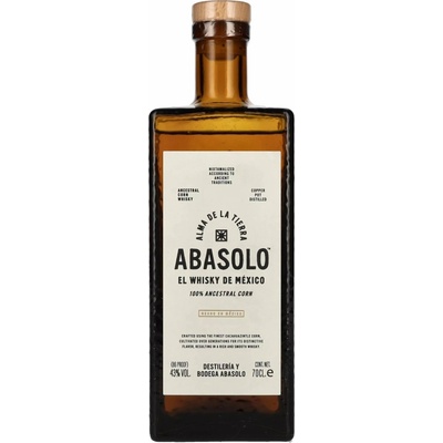 Abasolo 100% Corn Whisky 43% 0,7 l (čistá fľaša)