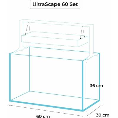 Aquael Ultrascape 60 akvarijní set Snow 64,8 l