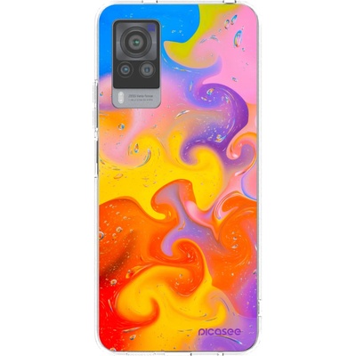 Pouzdro Picasee silikonové Vivo X60 Pro 5G Bubbles čiré