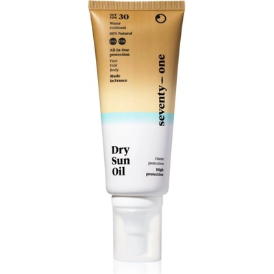 SeventyOne Percent Dry Sun Oil SPF30 слънцезащитно сухо масло за лице, тяло и коса SPF 30 100ml