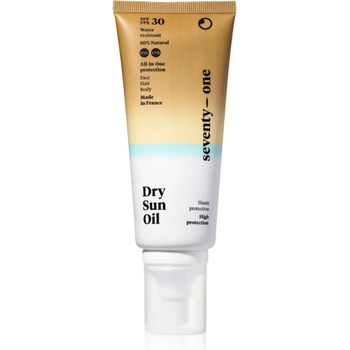 SeventyOne Percent Dry Sun Oil SPF30 слънцезащитно сухо масло за лице, тяло и коса SPF 30 100ml