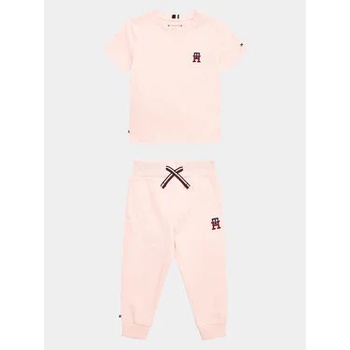 Tommy Hilfiger Комплект от тишърт и панталони KN0KN01641 Розов Regular Fit (KN0KN01641)