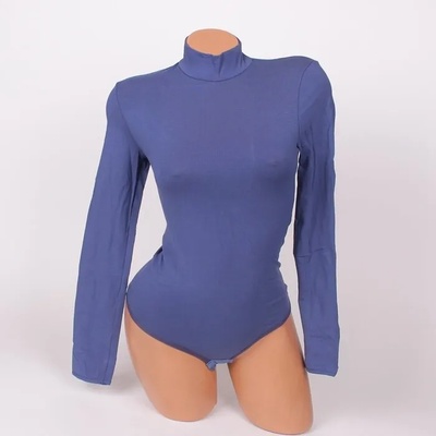 Синьо памучно боди в дънков цвят