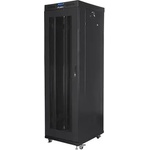 Lanberg Комуникационен шкаф, Lanberg rack cabinet 19" free-standing 42U/600x800 (flat pack) with mesh door lcd black v2 (FF01-6842-23BL) - xtreme