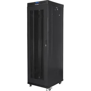 Lanberg Комуникационен шкаф, Lanberg rack cabinet 19" free-standing 42U/600x800 (flat pack) with mesh door lcd black v2 (FF01-6842-23BL) - xtreme