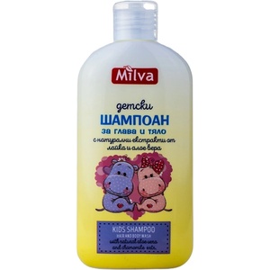 Milva Детски шампоан с лайка, 200 ml - baby