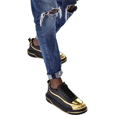 Chekich Унисекс обувки с връзки CH241 - Черни със Златист #365605 (365605_Черно)