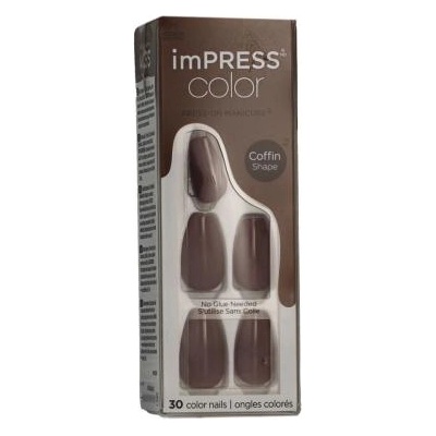 Kiss imPRESS Color Coffin Shape изкуствени нокти 30 бр