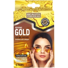 Beauty Formulas Gold zlaté gélové pásky pod oči s kolagénom 6 párov