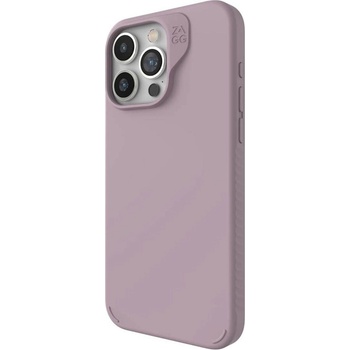 ZAGG Magsafe Калъф за iPhone 15 Pro Max, ZAGG Manhatan Snap Ultra Slim Case, Сиво/Лилав (702312687)
