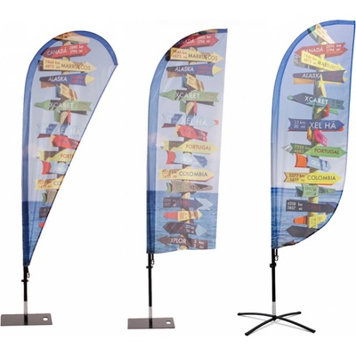 Jansen Display Beachflag Fiber Wind/Drop Large, 28 x 4050 mm