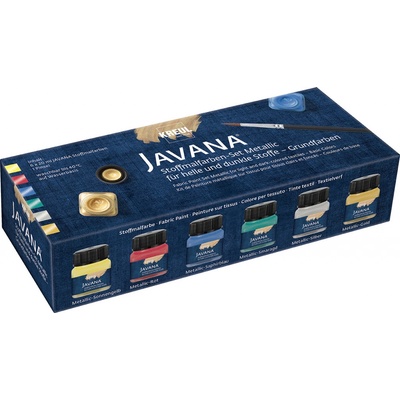 Sada Farba na textil metalická JAVANA 6 x 20 ml základná