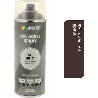 Motip Acryl 400 ml RAL 8017 lesk