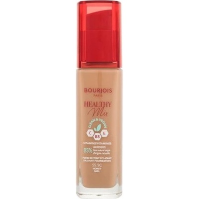 Bourjois Paris Healthy Mix Clean & Vegan Radiant Foundation hydratačný rozjasňujúci make-up 55,5C Honey 30 ml