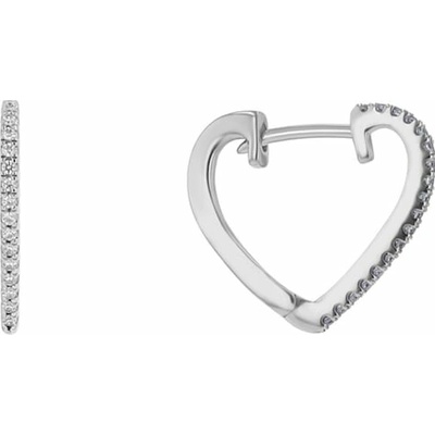 Eppi Diamantové náušnice v tvare srdca Leticia E44871