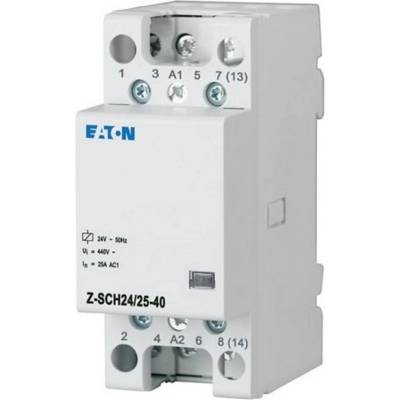 Eaton Инсталационен контактор EATON Z-SCH24/25-22, 248851 - 24VAC/50Hz, 4N/O, 25A, 2HP (248851)