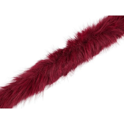 Všívací oděvní / dekorační kožešina kulatá šíře 5 cm Varianta: 4 bordó sv., Balení: 1 m 60984/157883/282671
