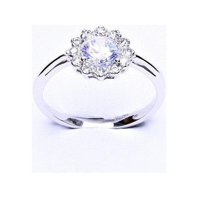 Čištín stříbrný čiré zirkony T 1495