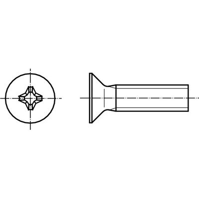 PROFISTYL DIN 965 šroub zápustná hlava, křížová drážka PHILLIPS pozink Varianta: DIN 965 šroub zápustná hlava křížová drážka ZnB M4x16 – Hledejceny.cz