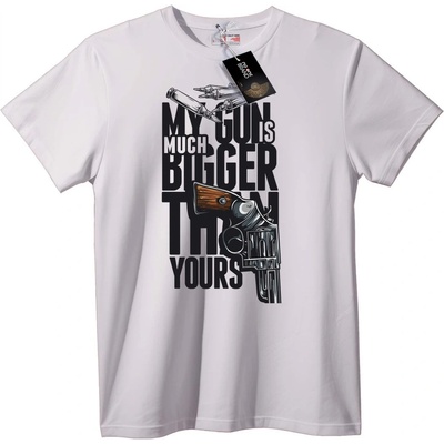 NOONEBRAND Тениска Моят пистолет е по-голям от твоя - L, Black
