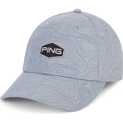 Ping Map Print Cap Silver stříbrná