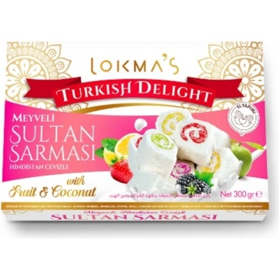 LOKMAS Lokum kokosové s ovocem Meyveli Sultan Sarma Lokum 300 g