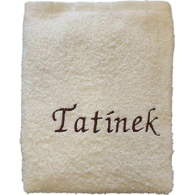 Top textil Osuška s nápisem Tatínek Krémová 70 x 120