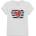 GUESS Бяла тениска със сини детайли и червено сърце за мини момиче Guess