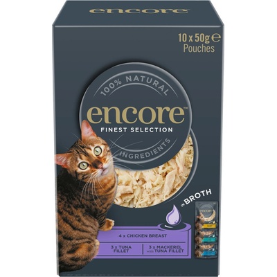 Encore Cat Pouch ve vývaru 10 x 50 g Finest Selection (3 druhy)