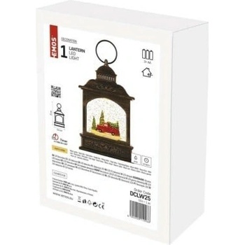 Emos DCLW25 1 LED lampáš s autíčkom 21 cm 3x AA vnútorná teplá biela