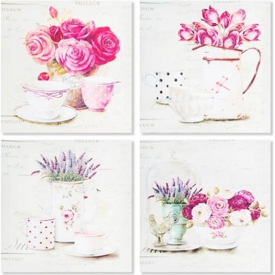 Obraz "MUGS&FLOWERS" 38x38x2/4dr.