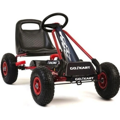 Go-kart Šlapací motokára nafukovací kola A15 červená