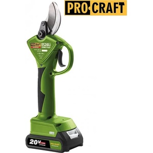 PRO-CRAFT Акумулаторна лозарска ножица PROCRAFT ES20Li, 20V Li-Ion, 2 Ah, с 2 батерии и зарядно (ES20Li)