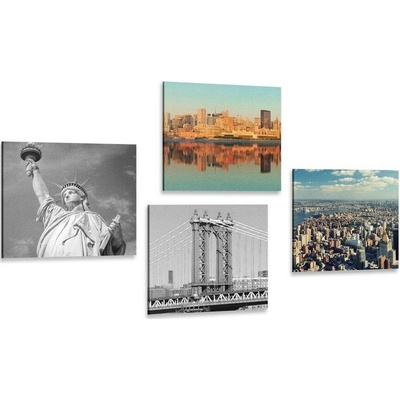 Set obrazů New York v zajímavém provedení - 4x 40x40