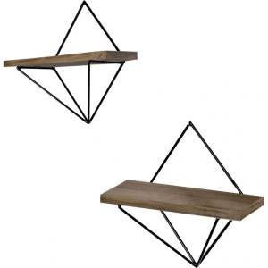 ASIR GROUP Рафт от смърчово дърво в естествен цвят в комплект от 2 броя 30 cm Gem - Kalune Design (792EVL2868)
