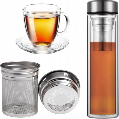 Kamille Termoska skleněná s nerezovým sítkem na čaj 450 ml