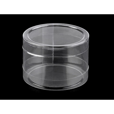 Plastová krabička / dóza Ø74 mm transparent 10 ks