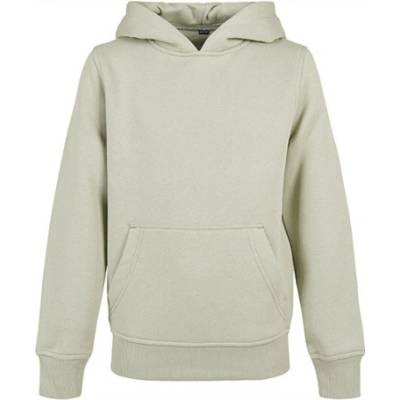 Build Your Brand Detská mikina s kapucňou BY117 Soft Salvia