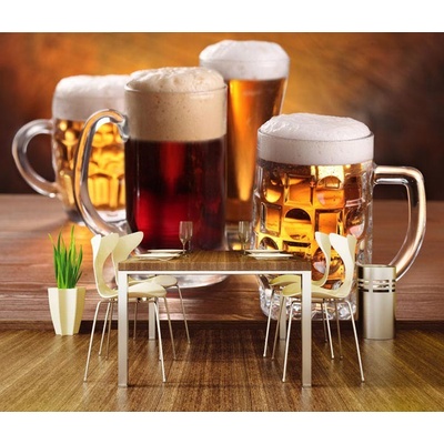 Dimex XL-253 vliesová fototapeta na zeď Beer mugs rozměry 330 x 220 cm