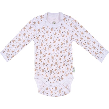 Image 1 of Bio Baby Бебешко боди с дълъг ръкав Bio Baby - Органичен памук, 68 cm, 4-6 месеца, екрю-бяло (97220131)