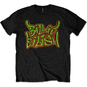 Billie Eilish Graffiti Тениска с къс ръкав Black L (BILLIETS06MB03)