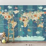Art Gift Decor Фототапет Детска карта на света