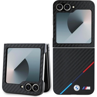 BMW Калъф BMW за Samsung Galaxy Z Flip 6, M PU Carbon Tricolor Stripe, BMHCZF623PUDTK (BMHCZF623PUDTK)